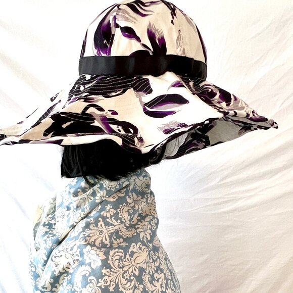 Scala Pronto Wide Brim, Floppy, Sun Hat, 100% Cotton, Floral Design, Excellent! - Picture 7 of 15